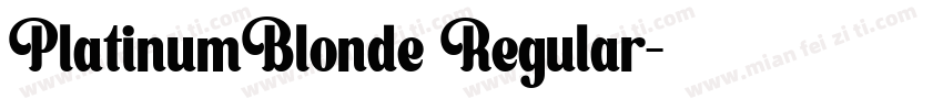 PlatinumBlonde Regular字体转换
